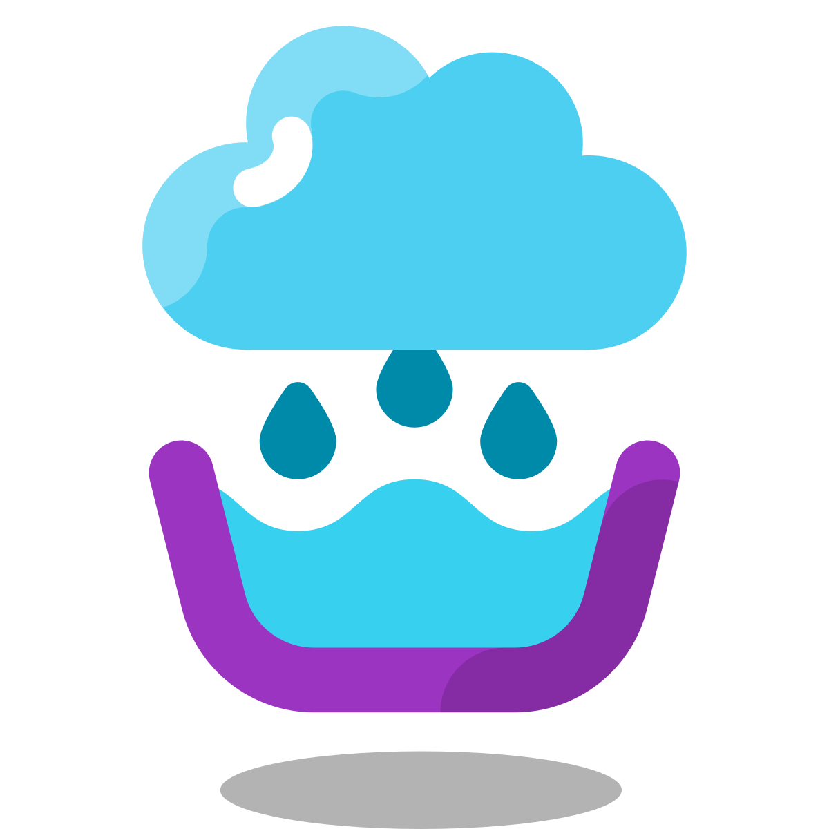 arcade style rainwater catchment icon