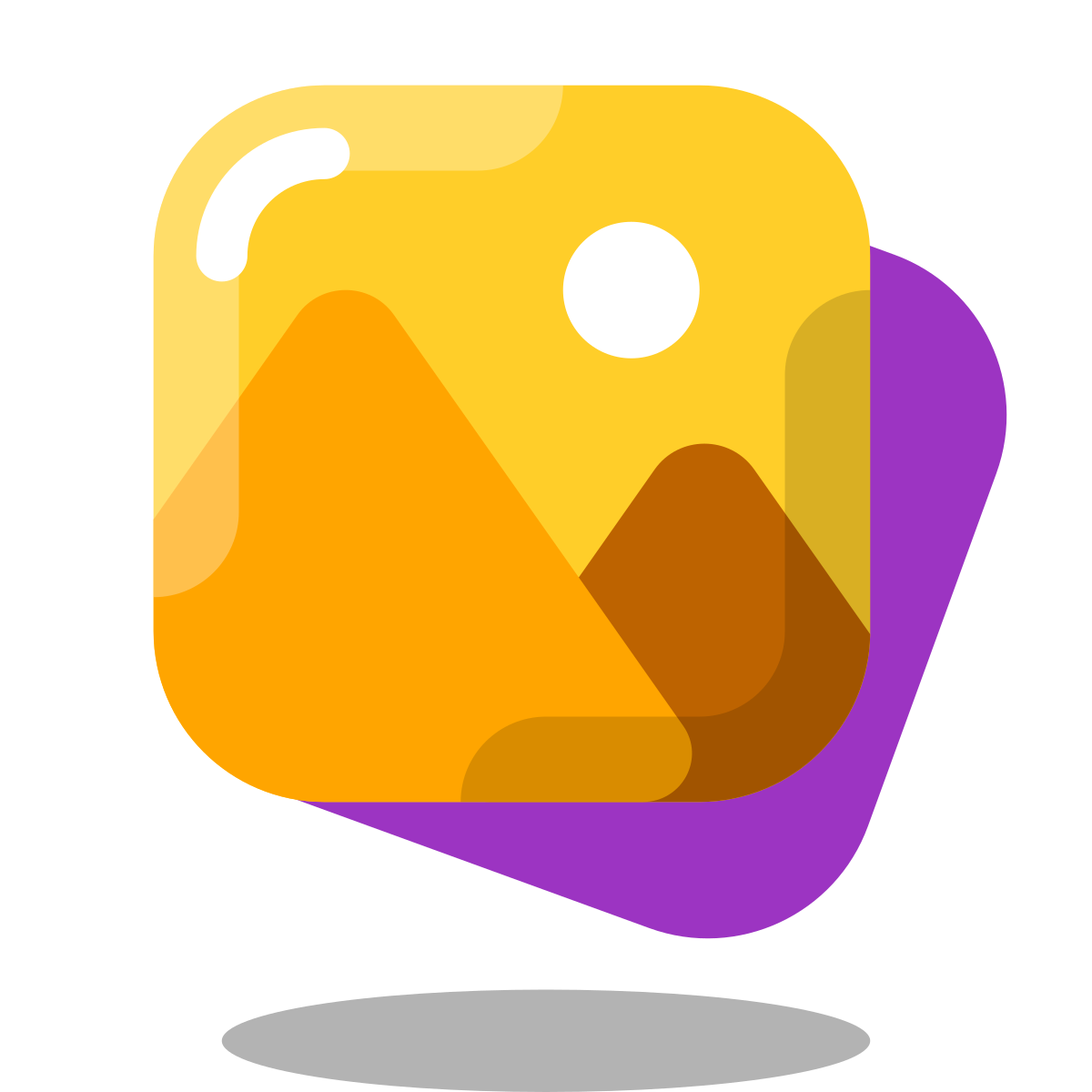 arcade style stack of photos icon