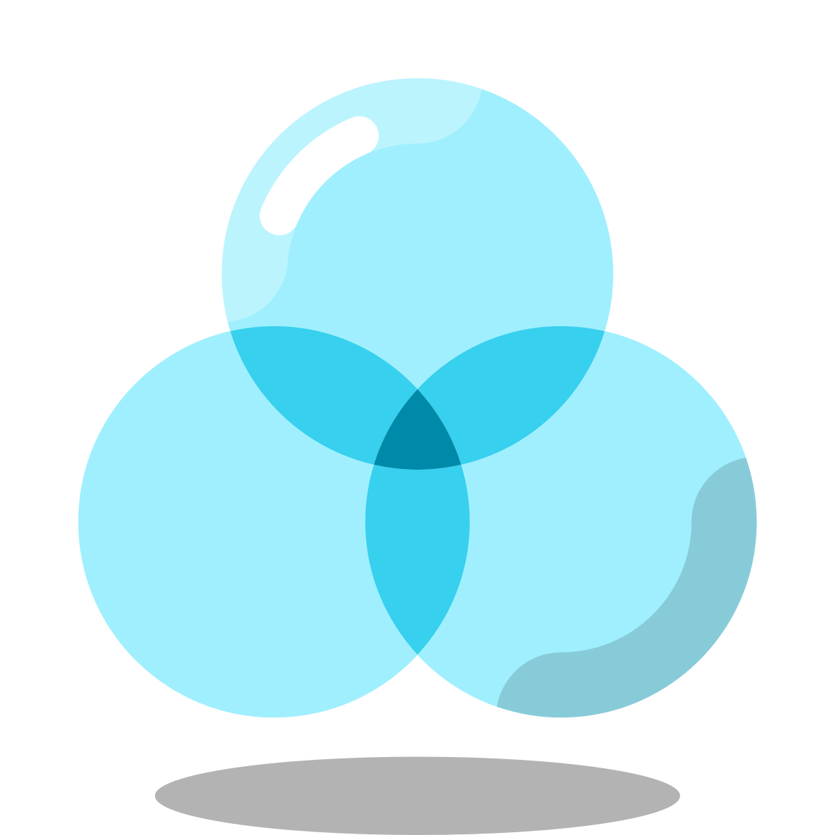 arcade style venn diagram icon