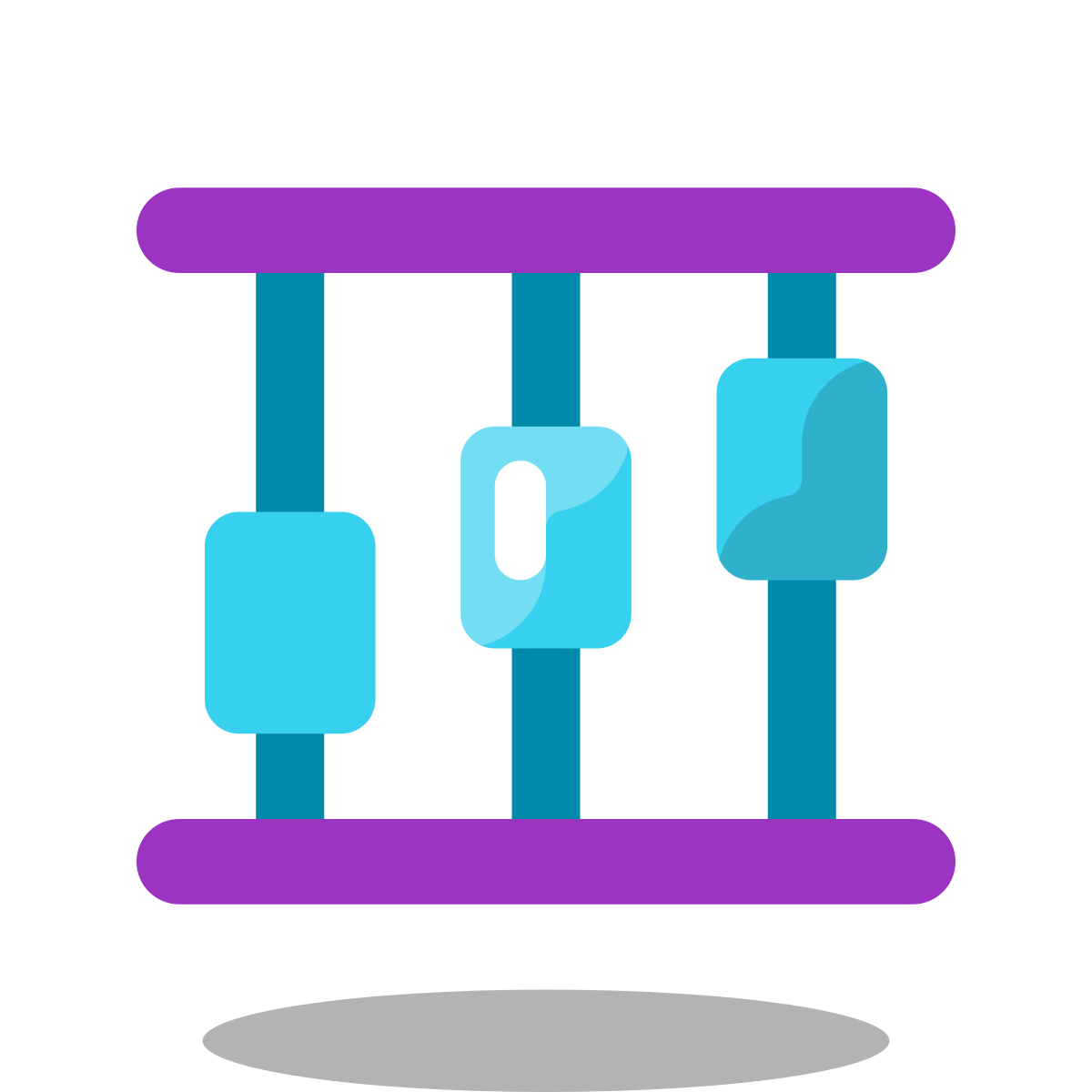 arcade style vertical timeline icon