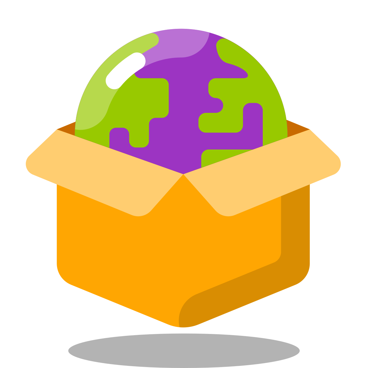 arcade style worldwide delivery icon