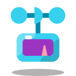 Wind Gauge icon in Arcade Style