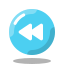rewind button-round icon