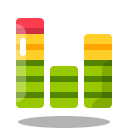 Audio Wave2 icon in Ice Cream Style