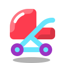 boy stroller icon