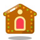 gingerbread house icon