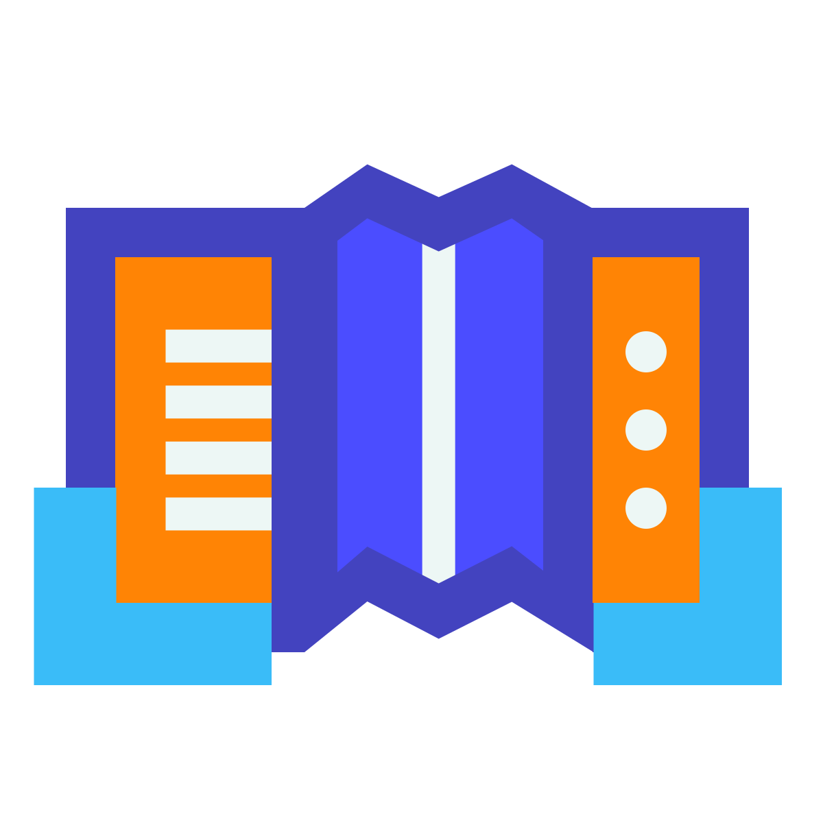 avantgarde style accordion icon