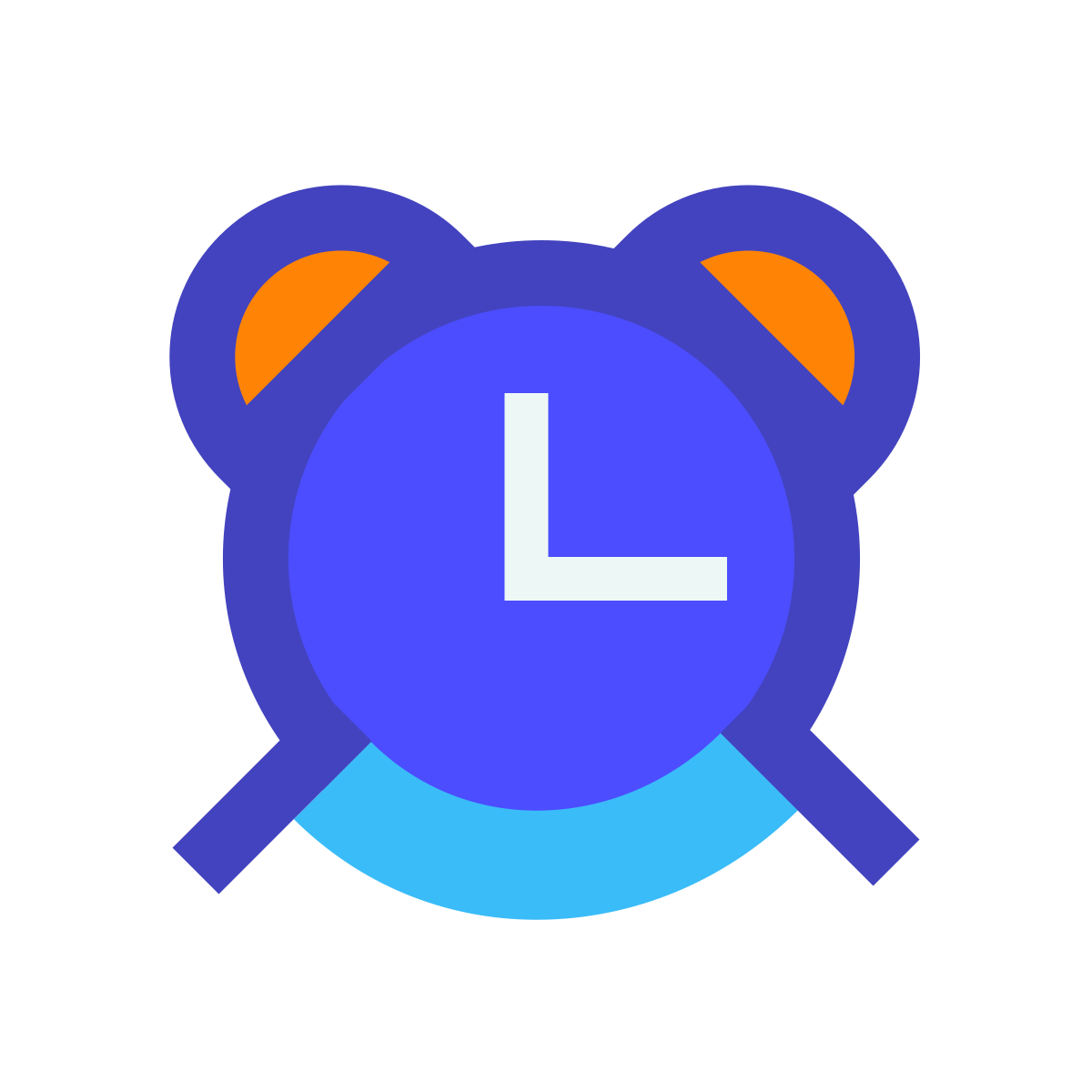 avantgarde style alarm clock icon