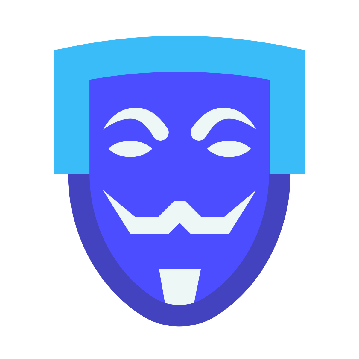 avantgarde style anonymous mask icon