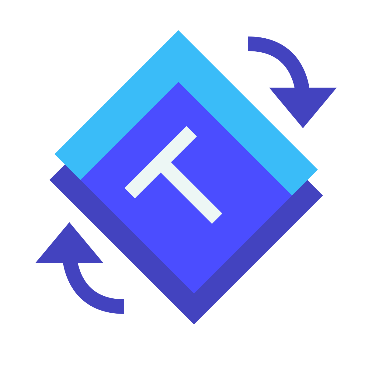 avantgarde style auto rotate based on text icon