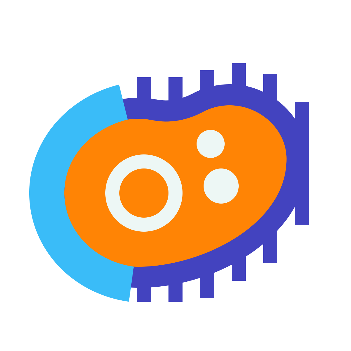 avantgarde style bacteria icon