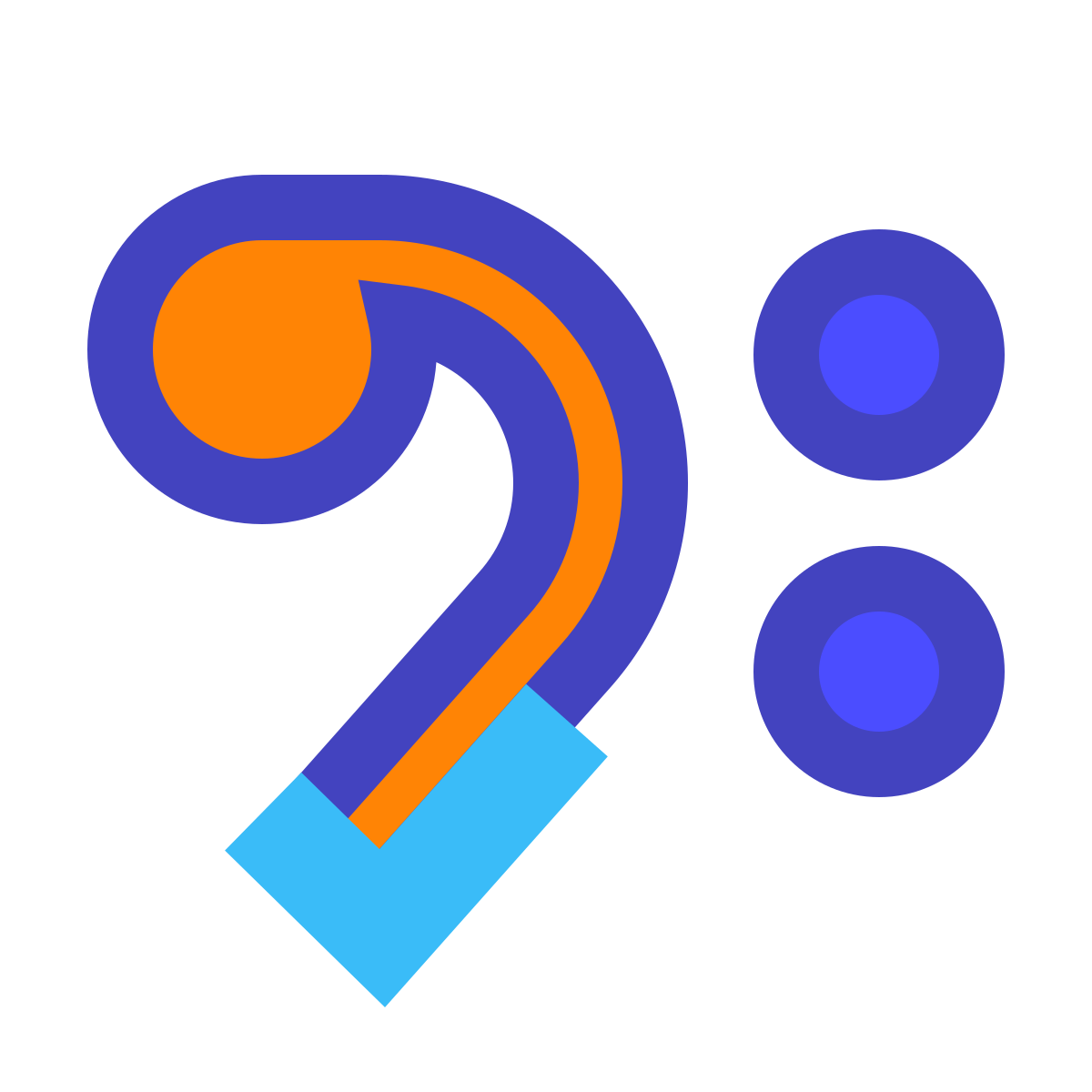 avantgarde style bass clef icon