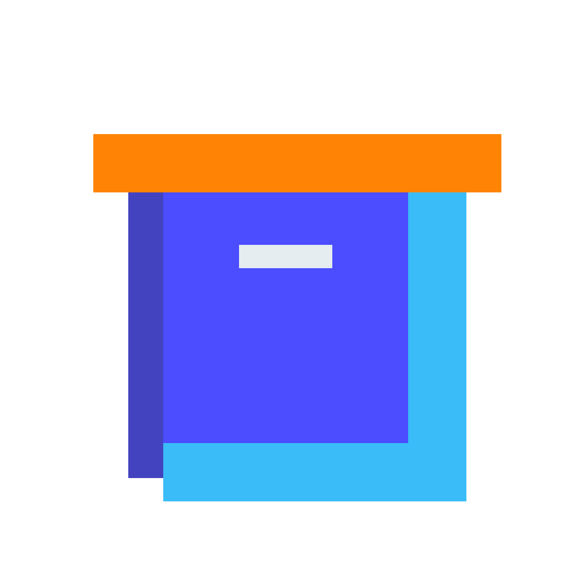 avantgarde style box icon