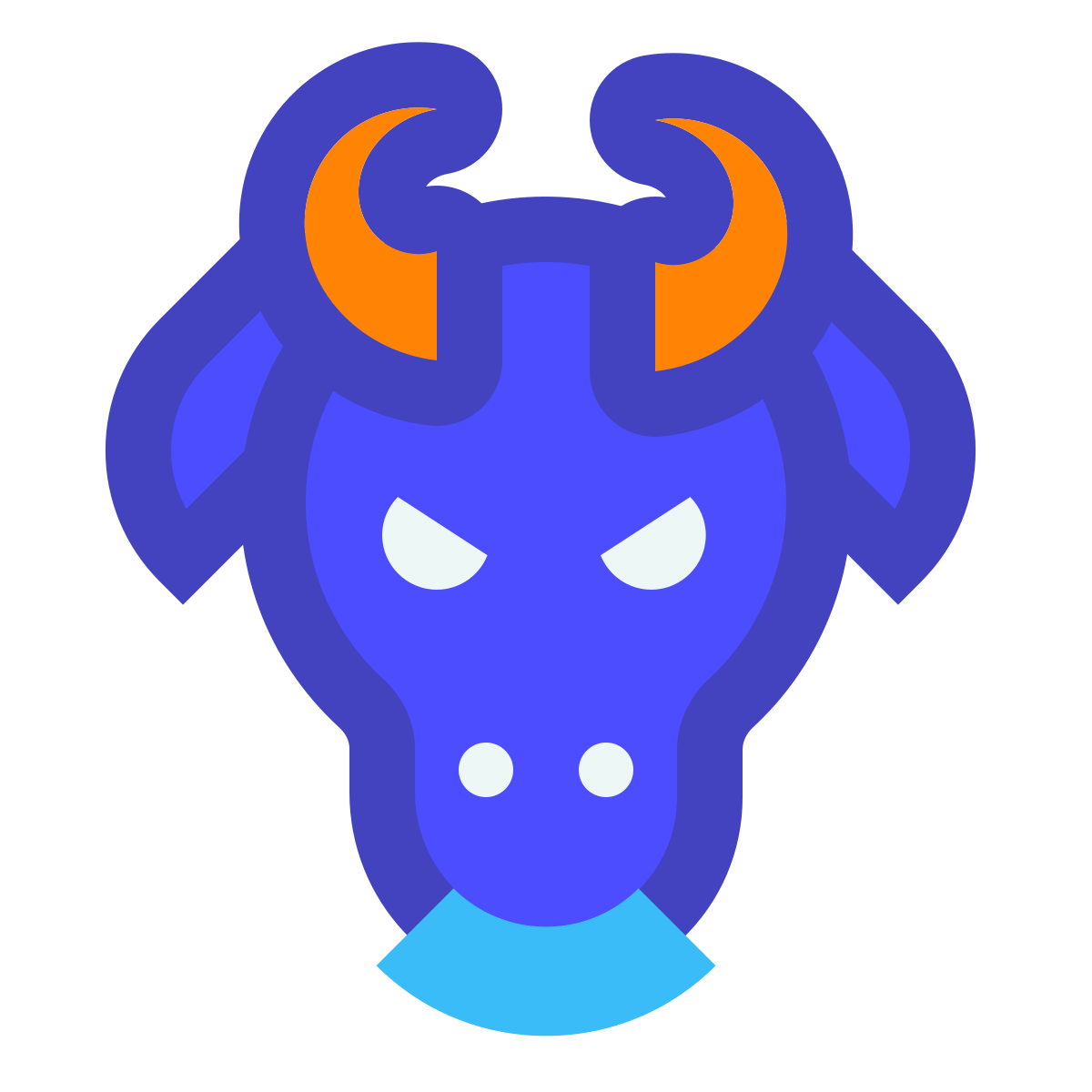 avantgarde style bull icon