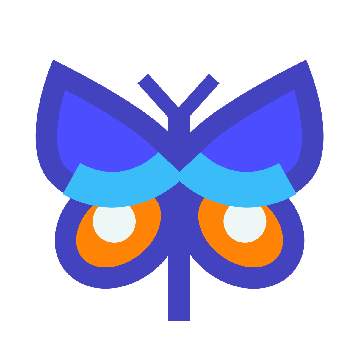 avantgarde style butterfly icon