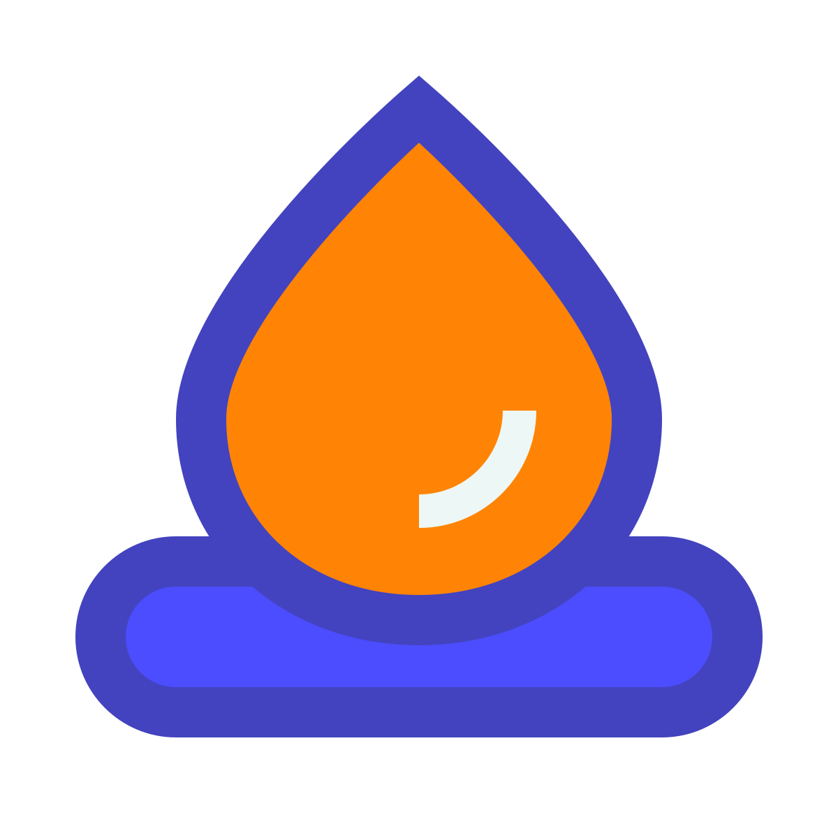 avantgarde style campfire icon