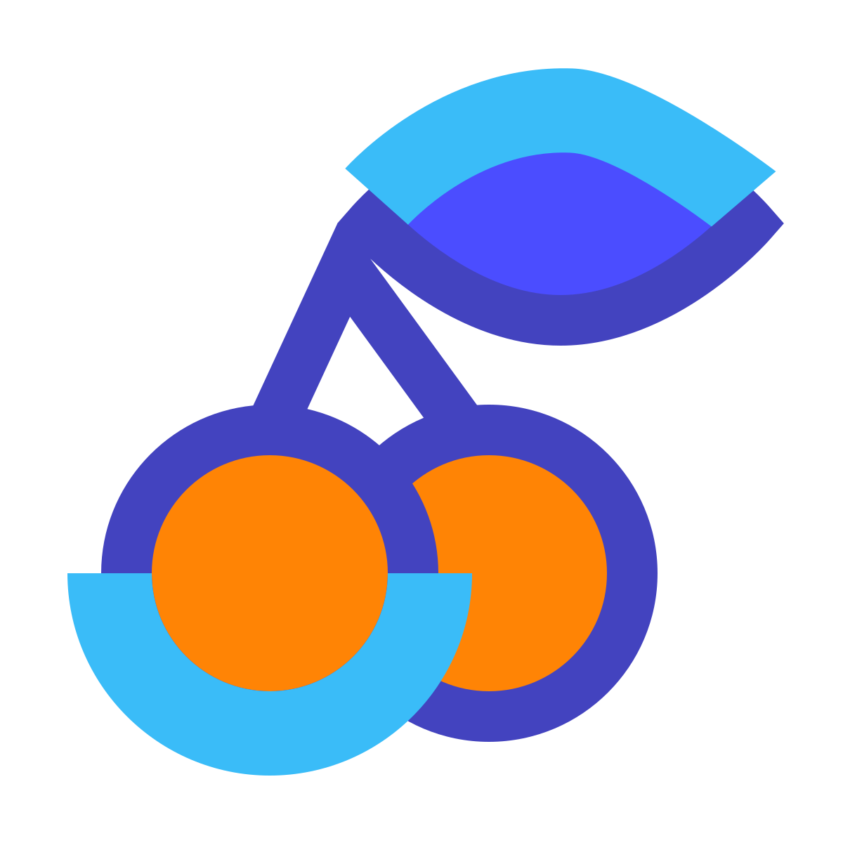 avantgarde style cherry icon