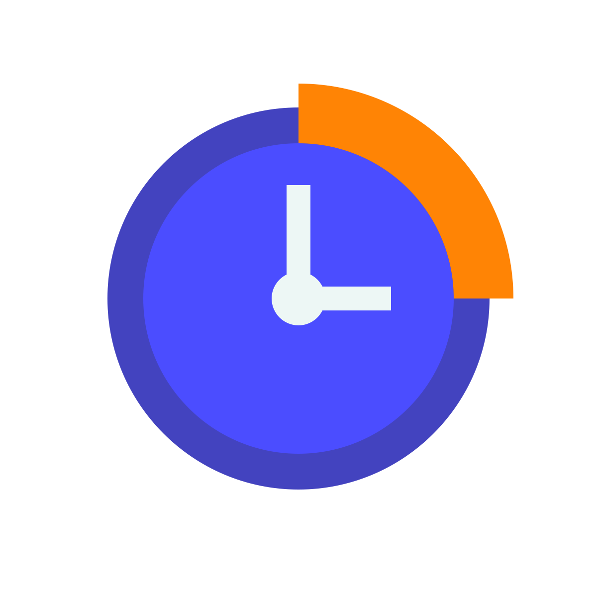 avantgarde style clock icon