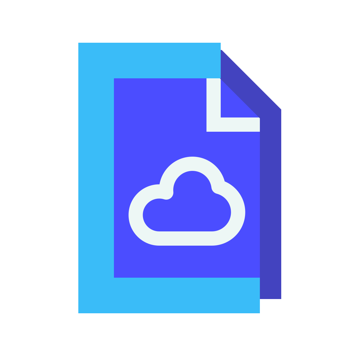 avantgarde style cloud file icon