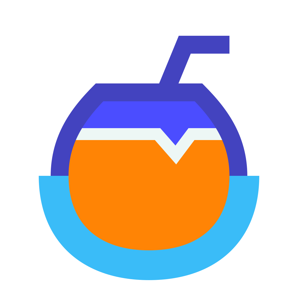 avantgarde style coconut cocktail icon