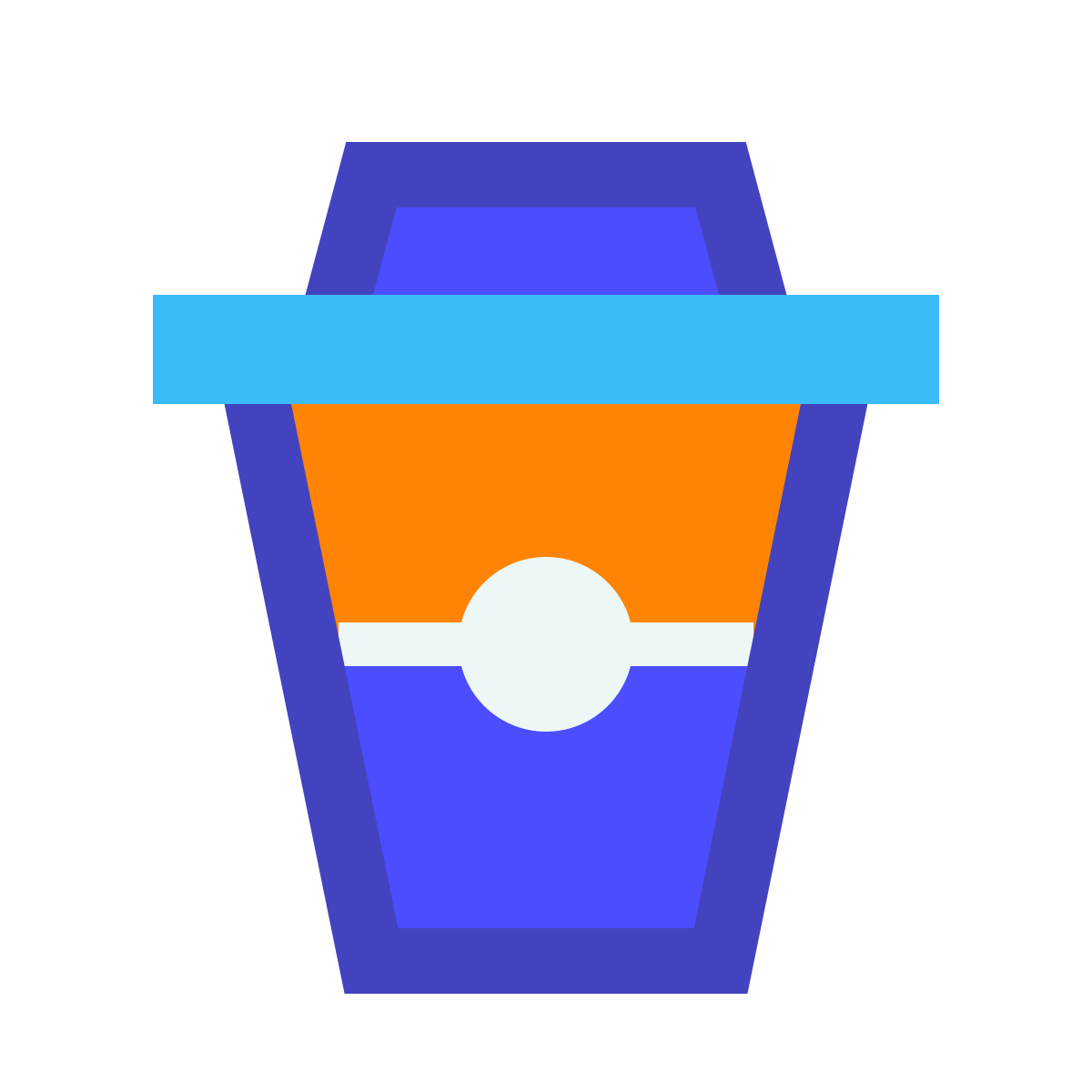 avantgarde style coffee to go icon