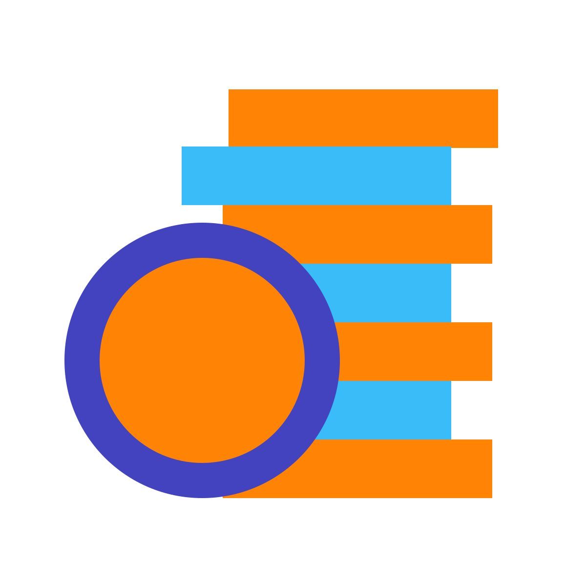 avantgarde style coins icon