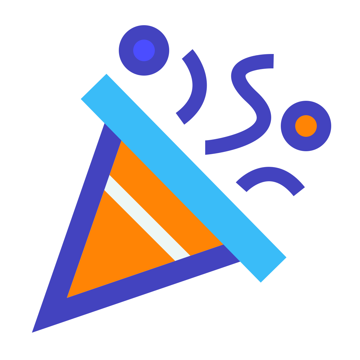 avantgarde style confetti icon