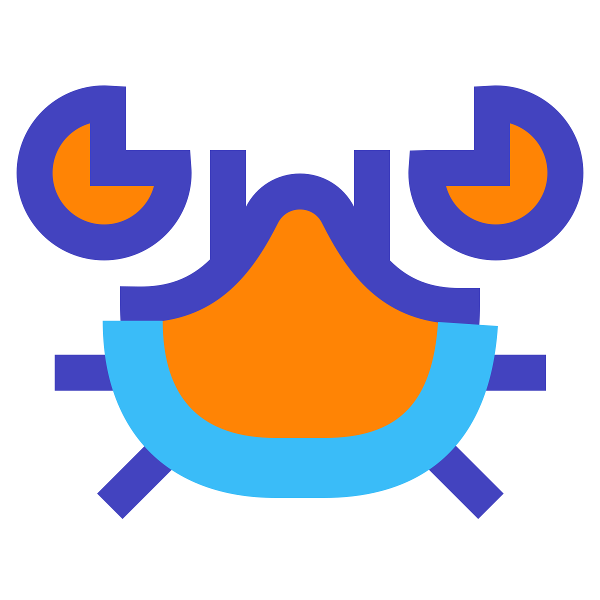 avantgarde style crab icon