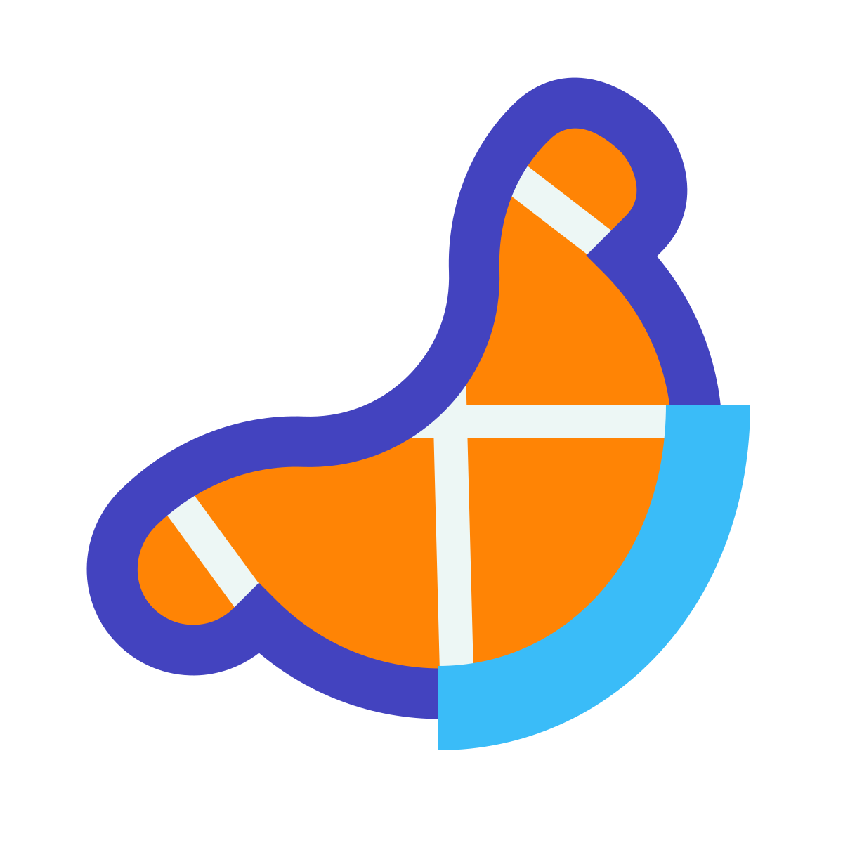 avantgarde style croissant icon