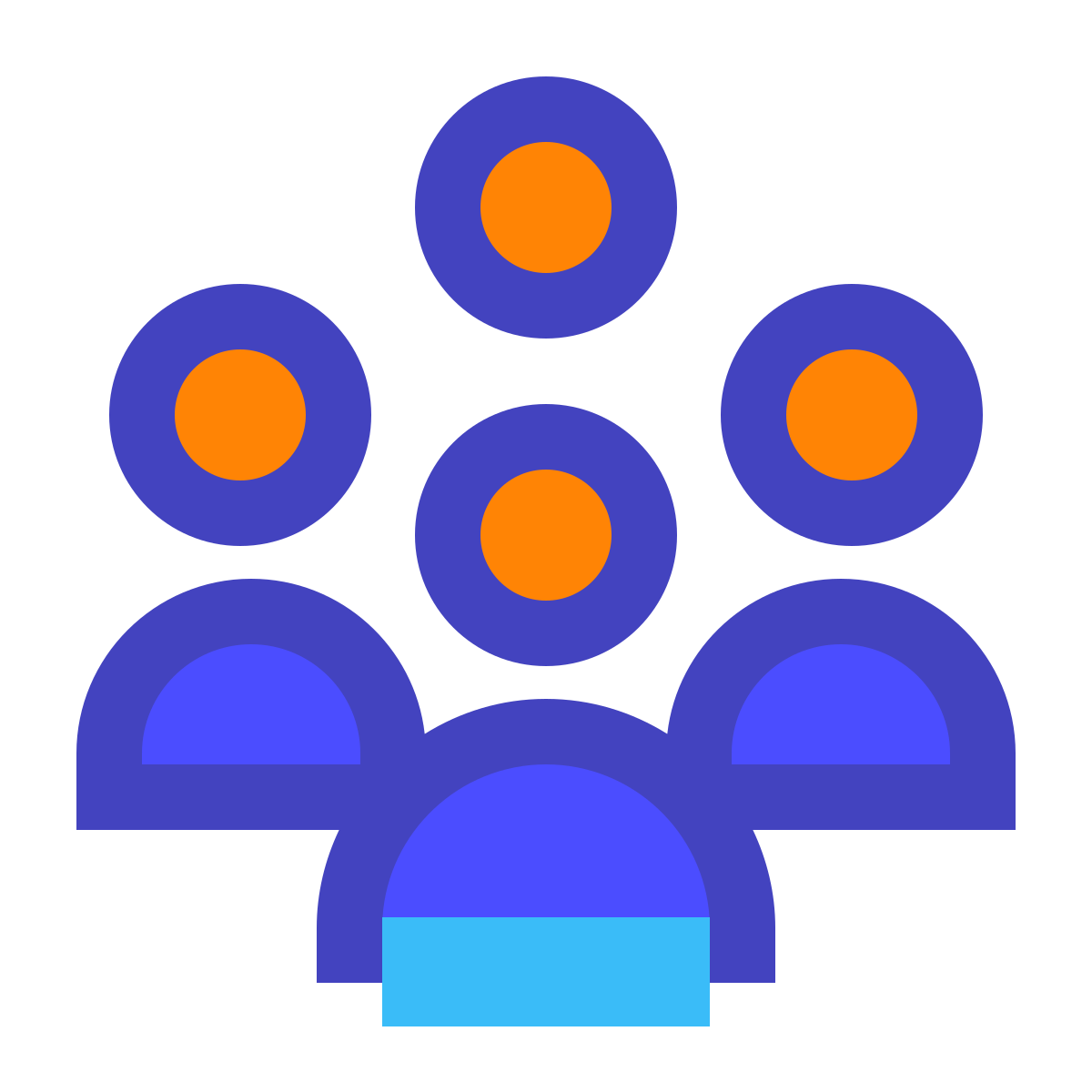 avantgarde style crowd icon