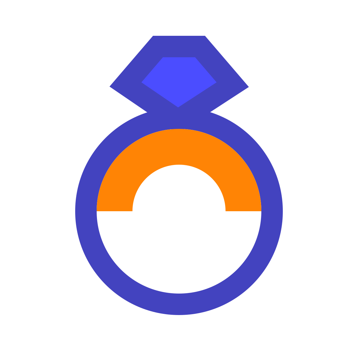 avantgarde style diamond ring icon