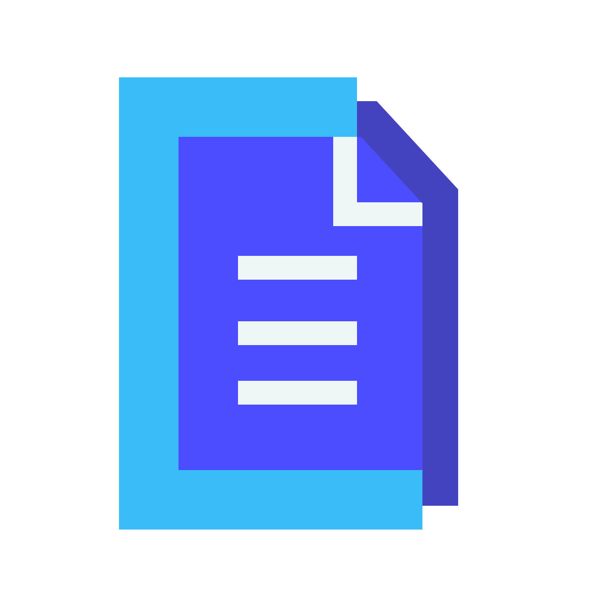 avantgarde style document icon