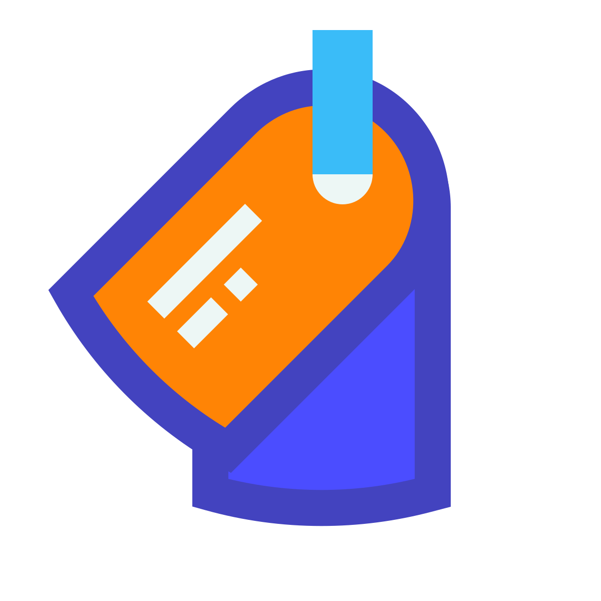 avantgarde style dog tag icon