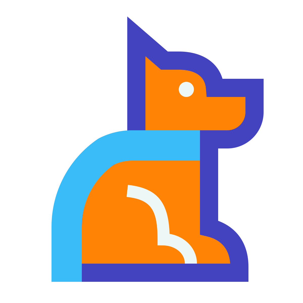 avantgarde style dog icon