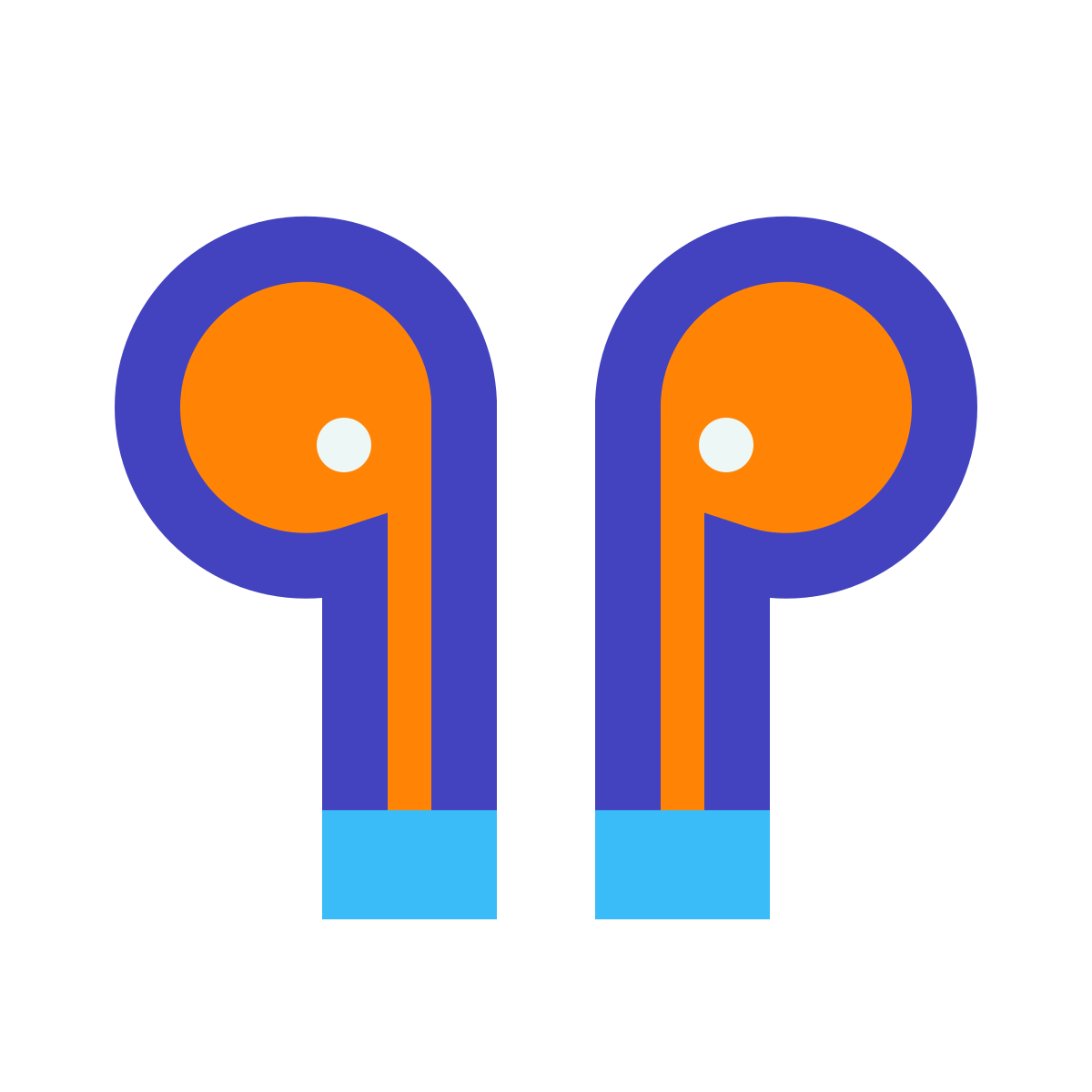 avantgarde style earbud headphones icon