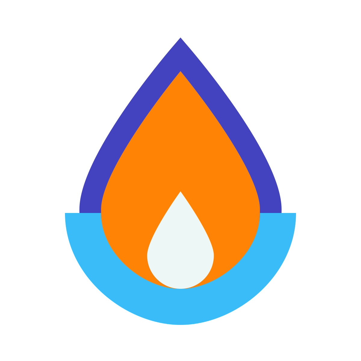 avantgarde style fire element icon