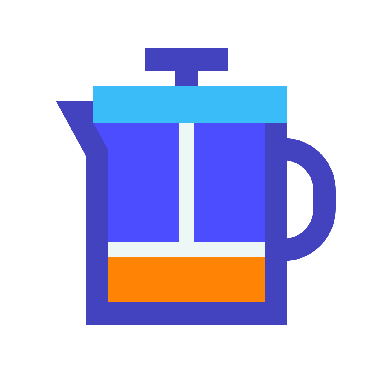 avantgarde style french press icon