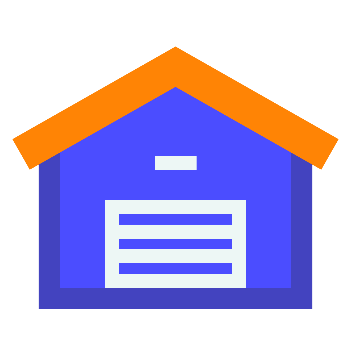 avantgarde style garage closed icon