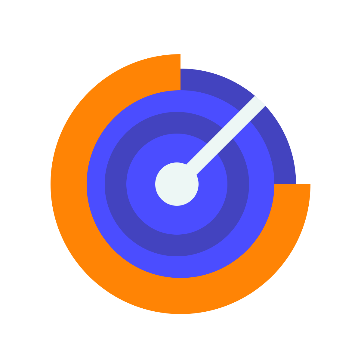 avantgarde style goal icon