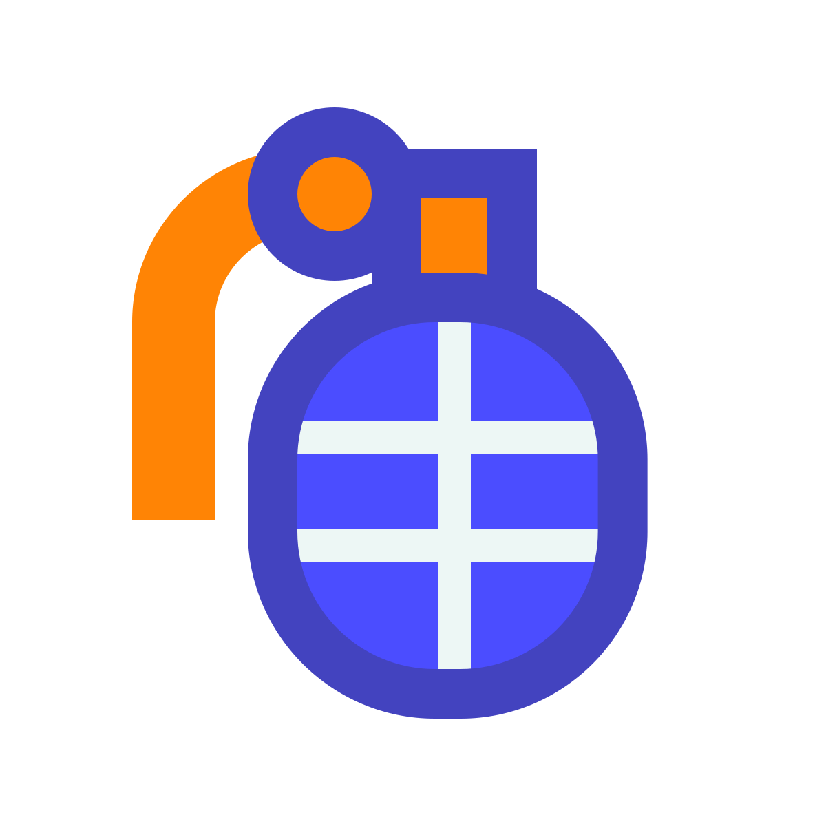 avantgarde style grenade icon