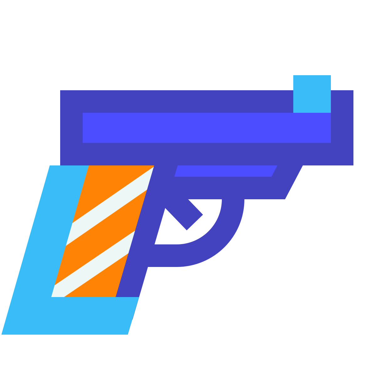 avantgarde style gun icon