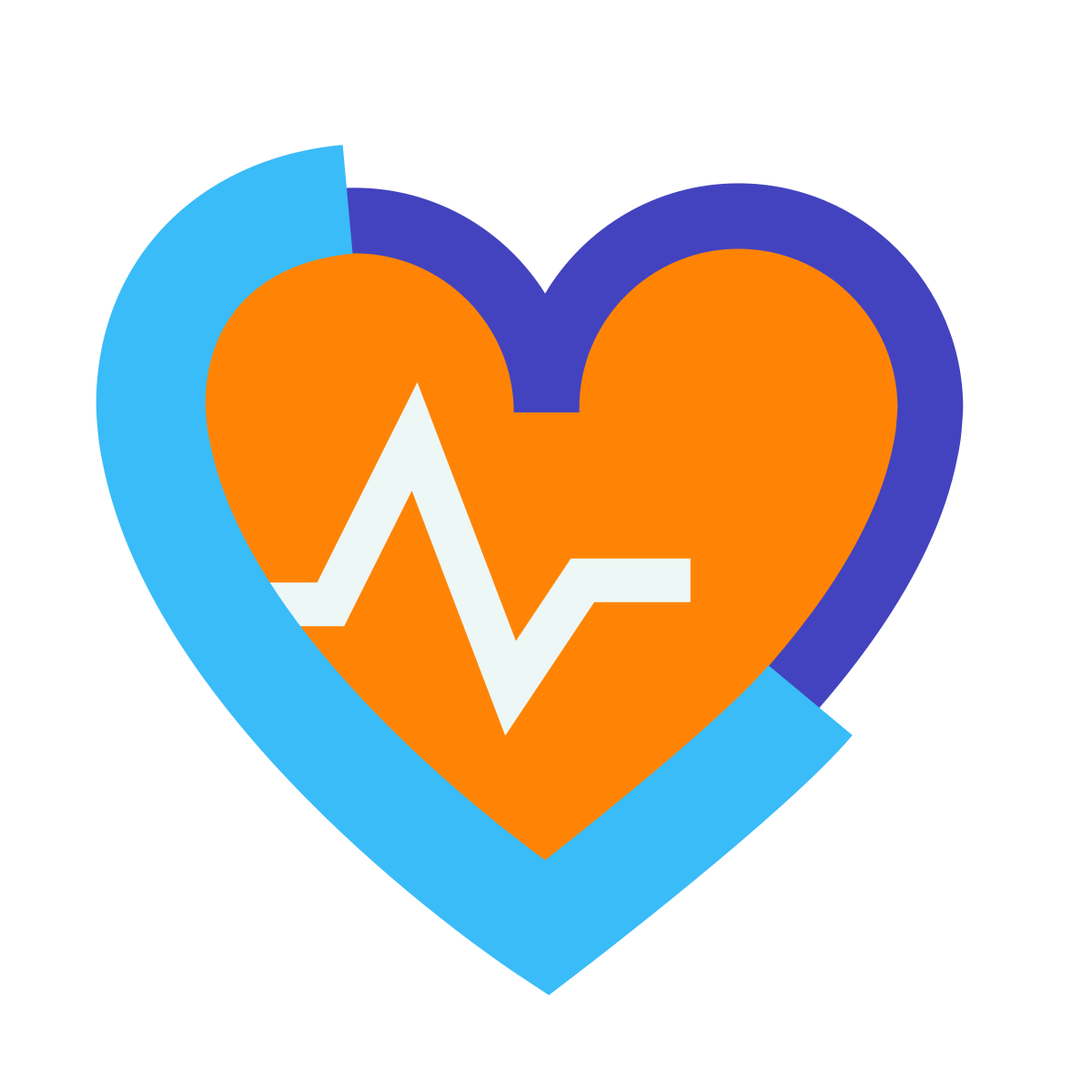 avantgarde style heart with pulse icon