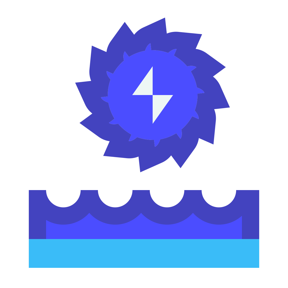 avantgarde style hydroelectric icon