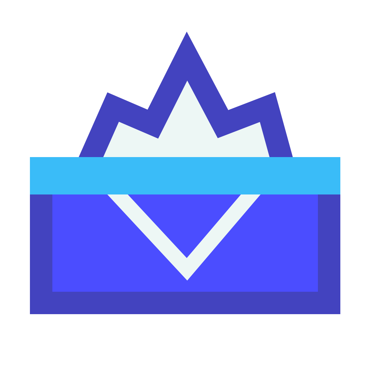 avantgarde style iceberg icon
