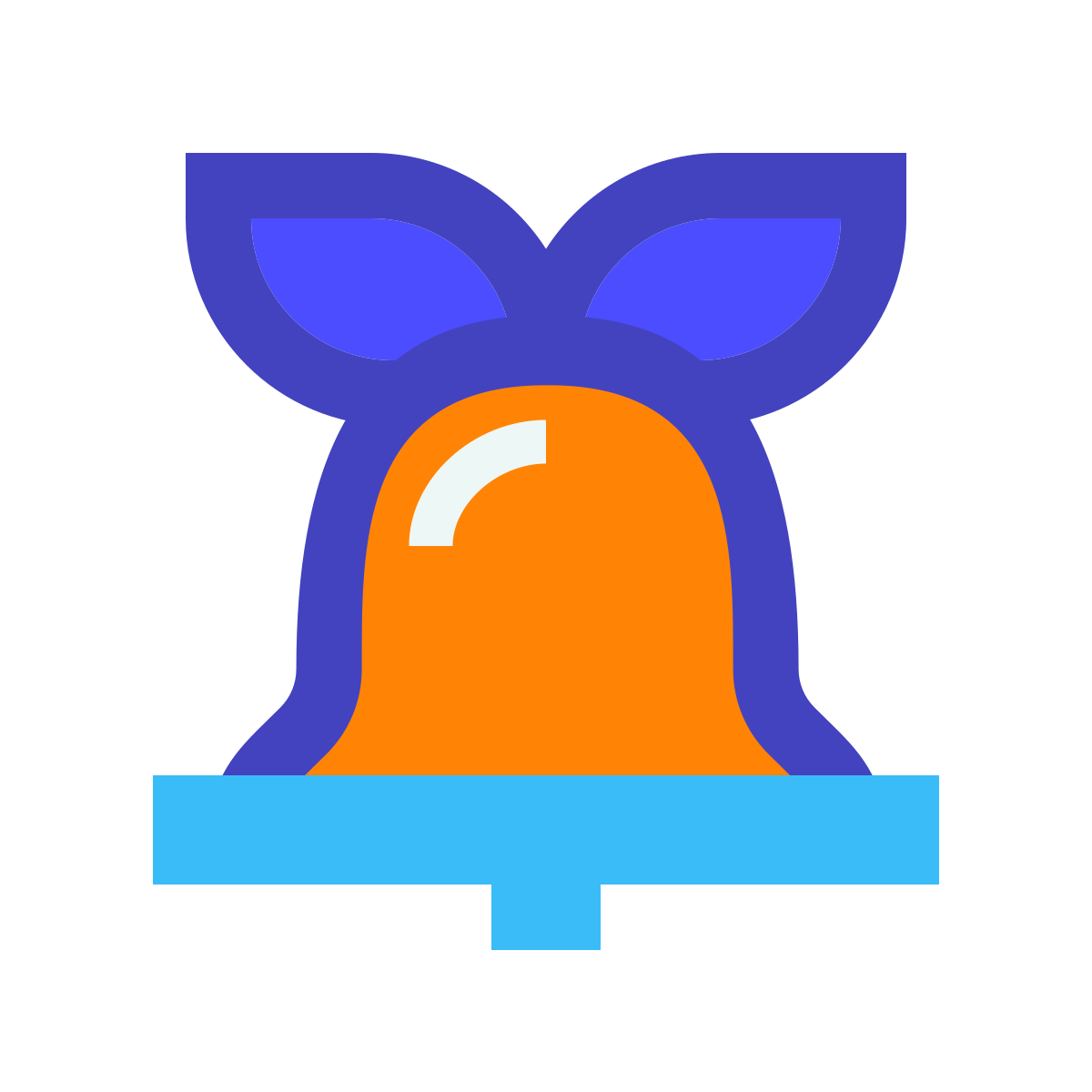 avantgarde style jingle bell icon