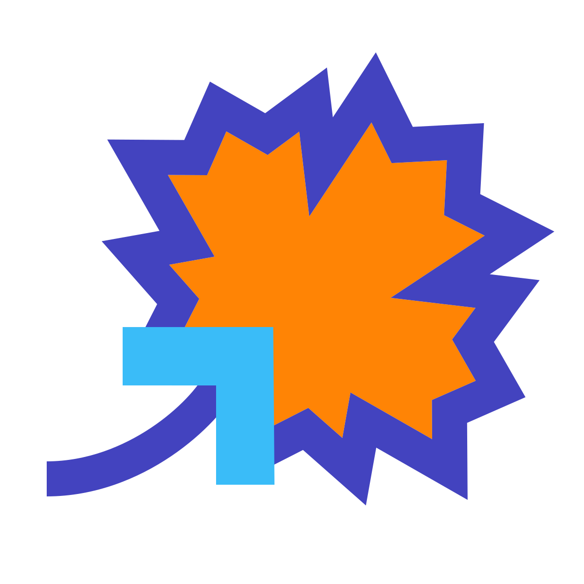 avantgarde style maple leaf icon