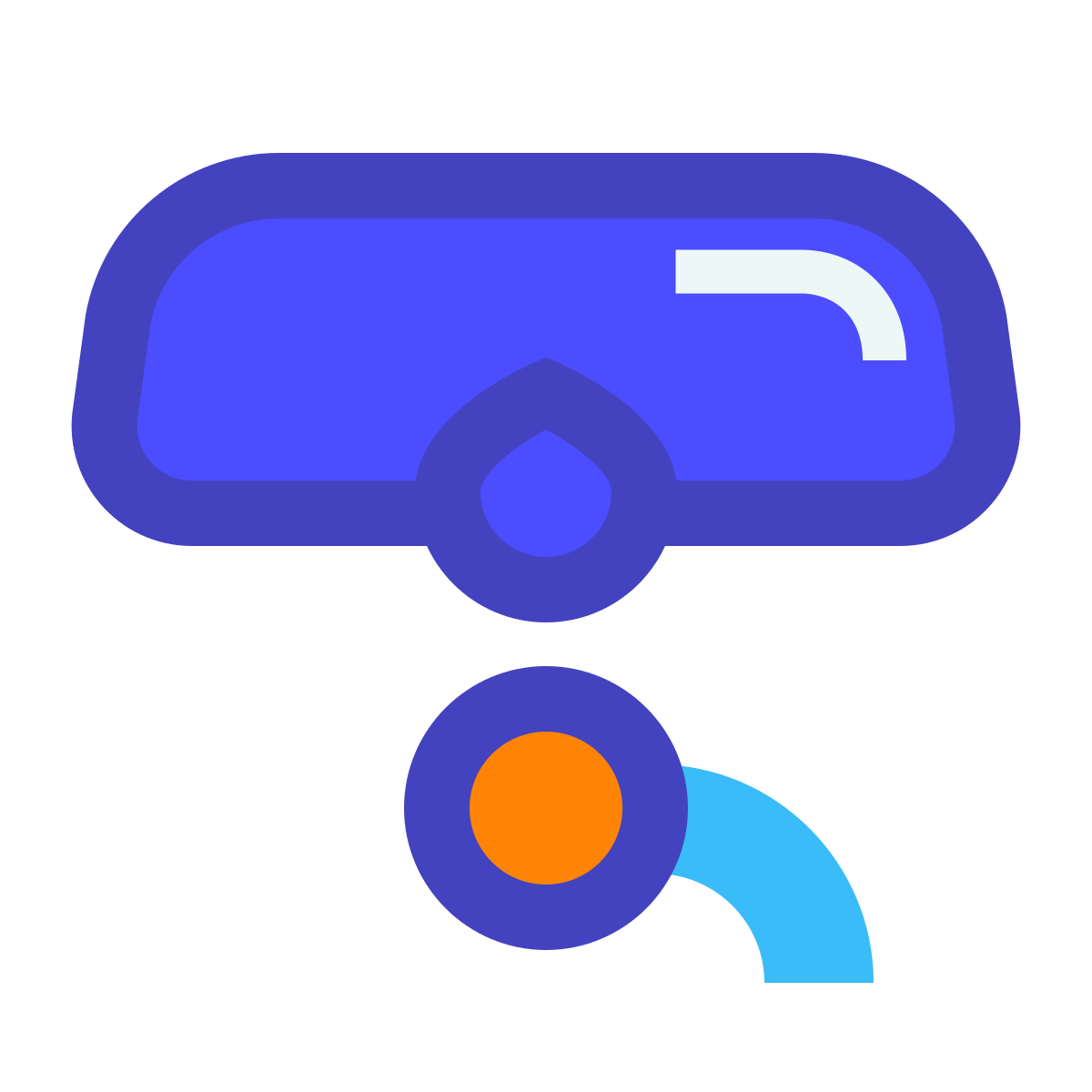 avantgarde style mask snorkel icon
