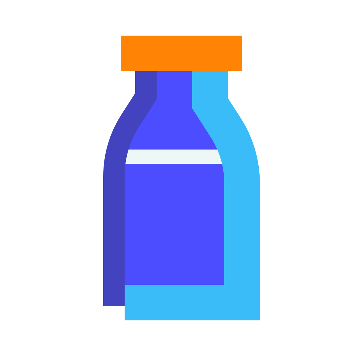 avantgarde style milk bottle icon