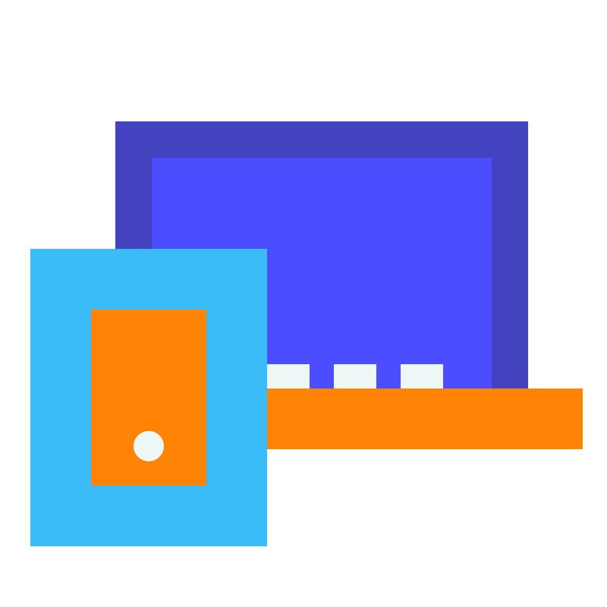 avantgarde style mehrere geräte icon