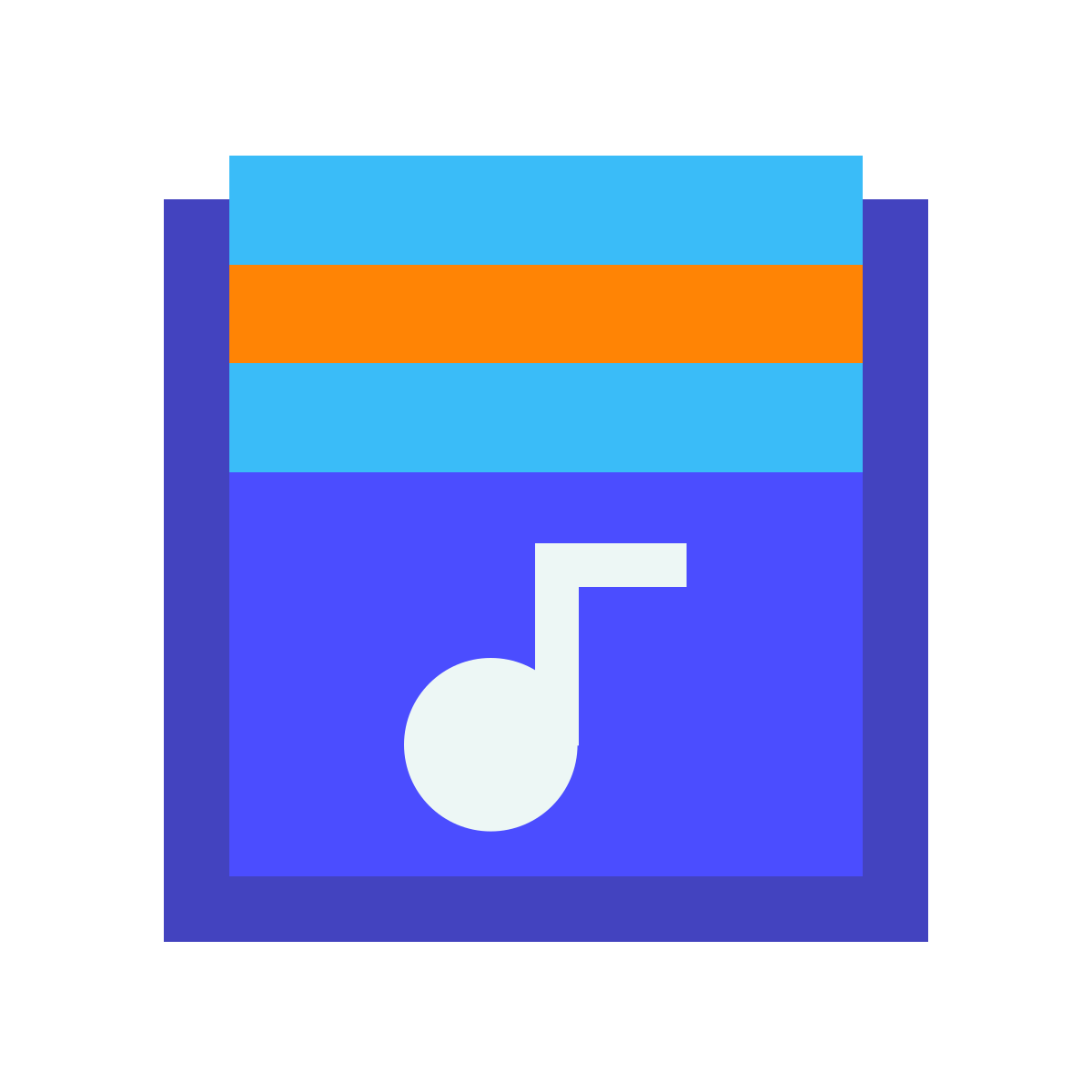 avantgarde style music library icon